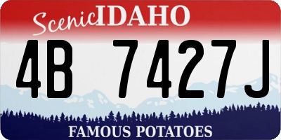 ID license plate 4B7427J