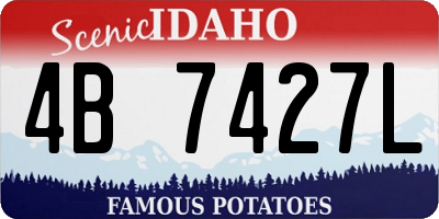 ID license plate 4B7427L