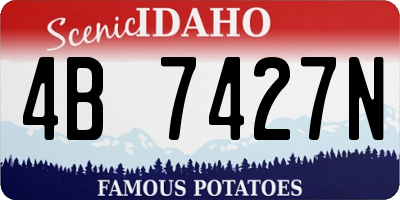 ID license plate 4B7427N