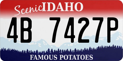 ID license plate 4B7427P