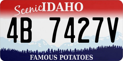ID license plate 4B7427V