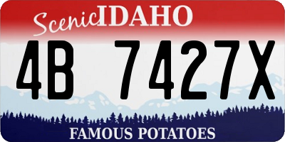 ID license plate 4B7427X
