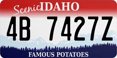 ID license plate 4B7427Z