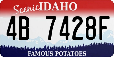 ID license plate 4B7428F