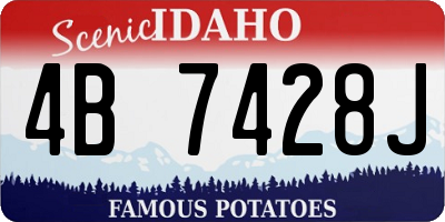 ID license plate 4B7428J