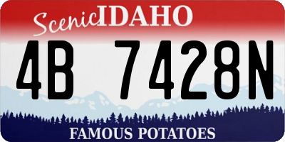 ID license plate 4B7428N