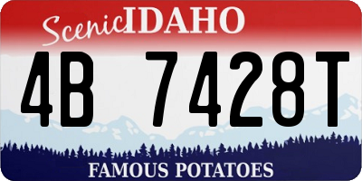 ID license plate 4B7428T