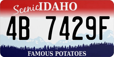 ID license plate 4B7429F