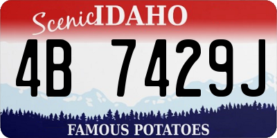 ID license plate 4B7429J