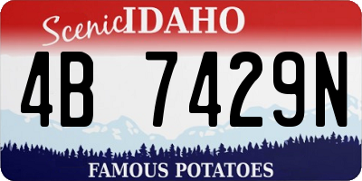 ID license plate 4B7429N