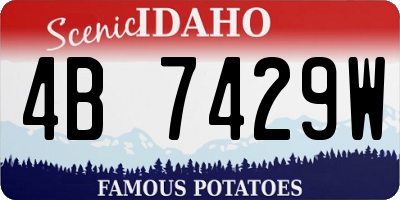 ID license plate 4B7429W