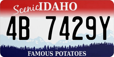 ID license plate 4B7429Y