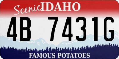 ID license plate 4B7431G