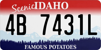 ID license plate 4B7431L