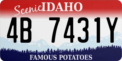 ID license plate 4B7431Y