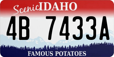 ID license plate 4B7433A