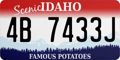 ID license plate 4B7433J