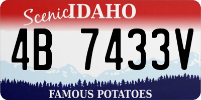 ID license plate 4B7433V