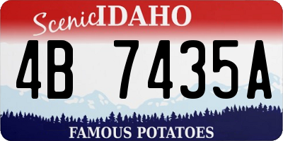 ID license plate 4B7435A
