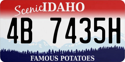 ID license plate 4B7435H
