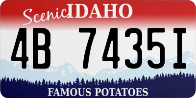 ID license plate 4B7435I