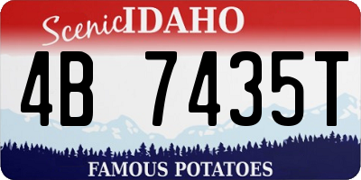 ID license plate 4B7435T