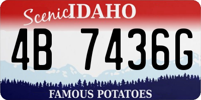 ID license plate 4B7436G