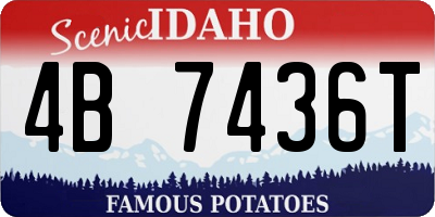 ID license plate 4B7436T