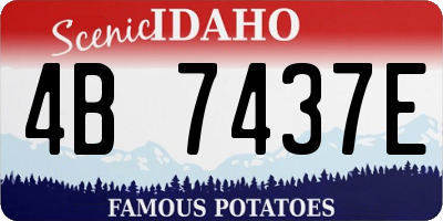 ID license plate 4B7437E