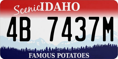 ID license plate 4B7437M