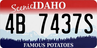 ID license plate 4B7437S