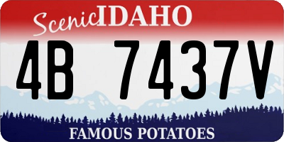 ID license plate 4B7437V