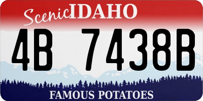 ID license plate 4B7438B