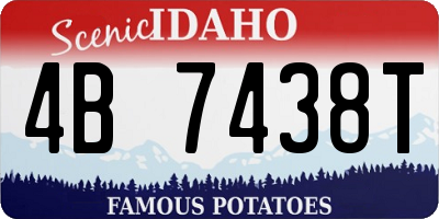ID license plate 4B7438T