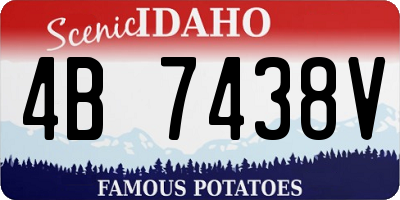 ID license plate 4B7438V