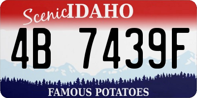 ID license plate 4B7439F