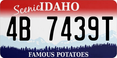 ID license plate 4B7439T