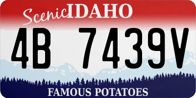 ID license plate 4B7439V