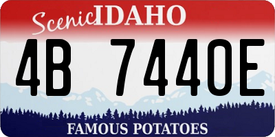 ID license plate 4B7440E