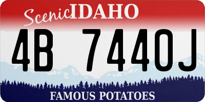 ID license plate 4B7440J
