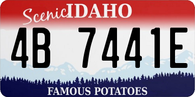 ID license plate 4B7441E