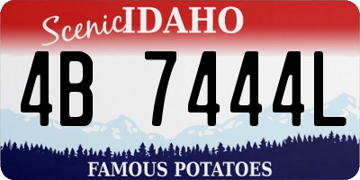 ID license plate 4B7444L