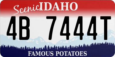 ID license plate 4B7444T