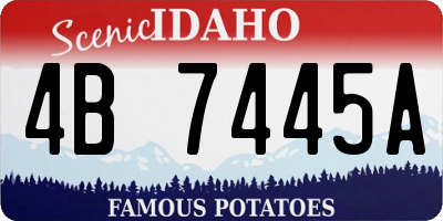 ID license plate 4B7445A