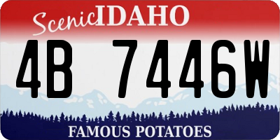 ID license plate 4B7446W