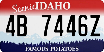 ID license plate 4B7446Z