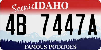 ID license plate 4B7447A