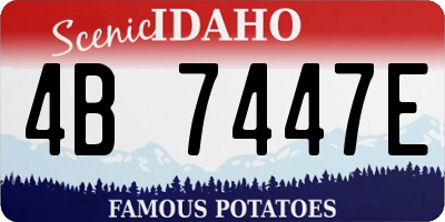 ID license plate 4B7447E