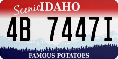 ID license plate 4B7447I