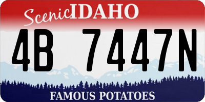 ID license plate 4B7447N